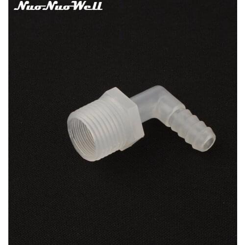 5pcs NuoNuoWell Plastic 1/2"-8mm 9mm 10mm 90 Degre Elbow Connector Garden Irrigation Aquarium Parts Hose Adapter Tube Fittings