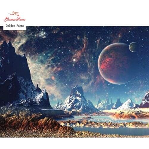 GOLDEN PANNO Diamond Painting Full Square 5D Diy Daimond Embroidery Diamant Mosaic Sale Displasy Broderie Diamant Moon 03