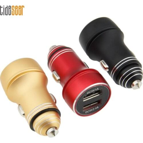 5V 2.4A/1A Dual USB Car Charger Universal Mobile Phone Mini Fast Car-Charger for Samsung S9 S8 Xiaomi iPhone 11 X Tablet 100pcs