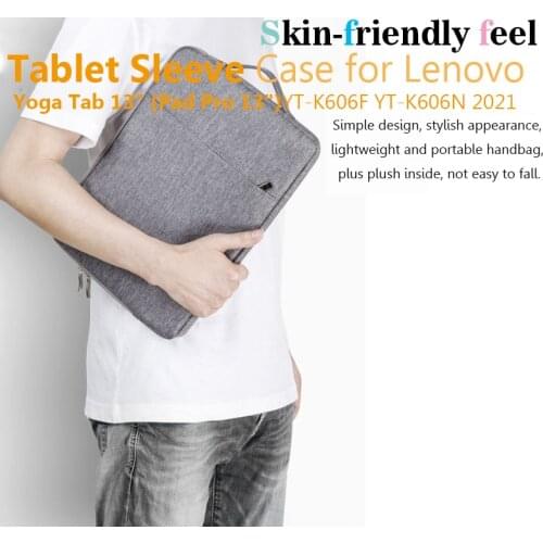 Handbag Sleeve Case For Lenovo Yoga Tab 13" YT-K606F Zipper Waterproof Pouch Bag Case Yoga 13 YT-K606N 2021 Tablet Funda Cover