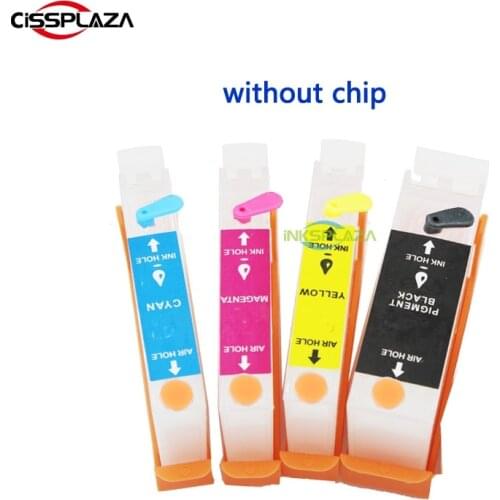 CISSPLAZA 4pcs compatible For CANON IP3000 550i MP700 MP730 S400 refillable ink cartridge without chip BCI-3EBK BCI-6C/M/Y