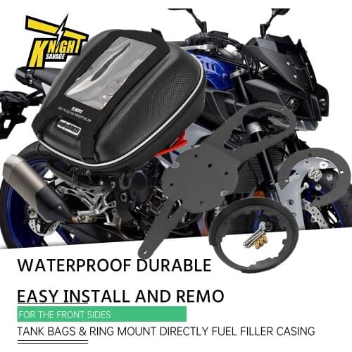 For YAMAHA MT07 FZ07 MT-07 FZ-07 Waterproof Motorcycle Saddle Tank Bags & Ring Mount Directly Fuel Filler Casing Luggage