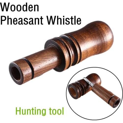 Creative Wooden Whistle Outdoor Hunting Blowing Whistle Pheasant Call Duck Call Hunting Decoys Voice Traps for Hunter Brown