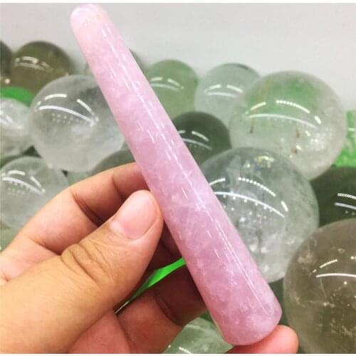 Natural pink pink crystal rose stone massage stick | facial massage | body massage machine eyes and face