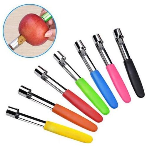Stainless Steel Easy Twist Core Seed Remover Fruit Apple Corer Pitter Seeder Kitchen Tool Random Color