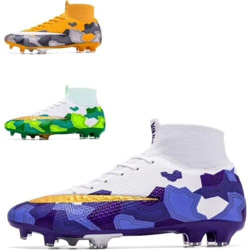 TaoBo New Mens Womens High Ankle AG/FG Sole Outdoor Cleats Football Boots Comfortable Soft Breathable Soccer Cleats Academy