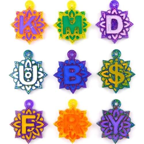26Pcs Alphabet Clear Silicone Mold For DIY Pendant Jewelry Making Accessories A-Z Letter UV Epoxy Resin Crystal Casting Mould