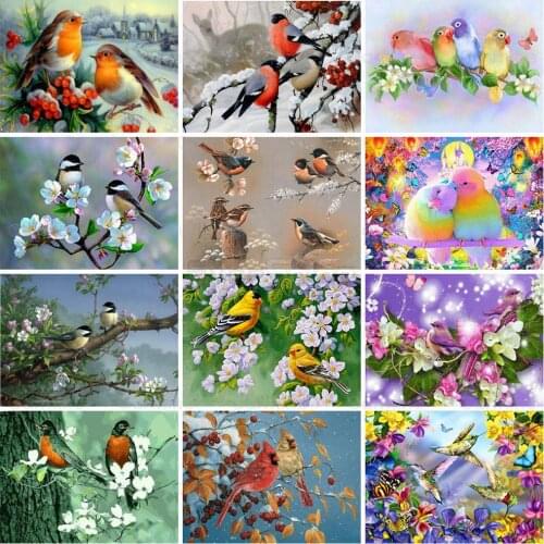 Bird Cross Stitch Diamond Painting 5D DIY Diamond Embroidery Full Square Animal Handicraft Art Hobby Gift For Bedroom Decoration