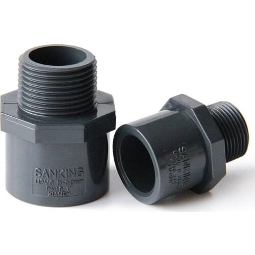Gogo PVC male thread pipe direct UPVC water supply pipe chemical fittings external thread joints DN32 DN40 DN50