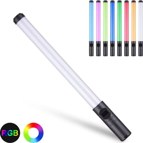 Cz 20W Handheld RGB Colorful Light Wand LED Photography Light 3000-6500K Carry Bag Remote Control for Live Streaming Photography