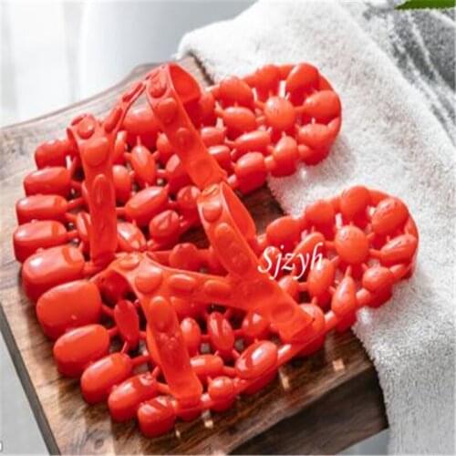 Womens Summer Home Shoes Indoor Non-slip Leaking Bathroom Slippers Ladies Health Massage Slides Female/Mens Couples Flip Flops