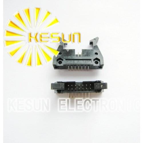 50PCS/LOT Right Angle DC2-14P 2.54mm Male Box Header With Ear