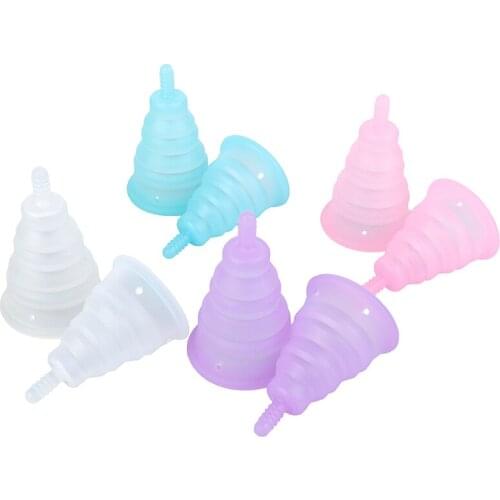 Foldable Medical Grade Silicone Menstrual Cup Feminine Hygiene Reusable Women Health Period Cup Menstrual Lady Cup