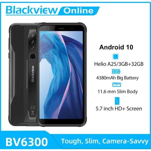 BLACKVIEW New Arrival BV6300 3GB+32GB Android 10 Rugged Smartphone 4380mAh 5.7 inch HD Screen IP68 Waterproof 4G Mobile Phone