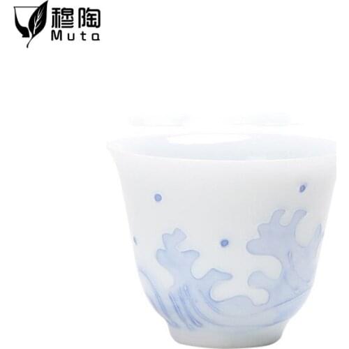 Traditional ceramic tea cup handpainted sets chinese kung fu cup porcelain Teacups sets drinkware ceremonial cup porcelain