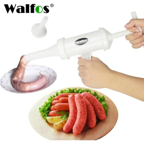 Walfos Food Grade Quality Manual Sausage Machine Meat Stuffer Filler Hand Operated Salami Maker&Funnel