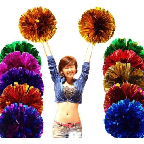 10pcs/lot High Quality Game Pompoms Cheerleader Gymnastics Dancing Poms Sport Match Conncert Dance Hand Flower Ball Party Props