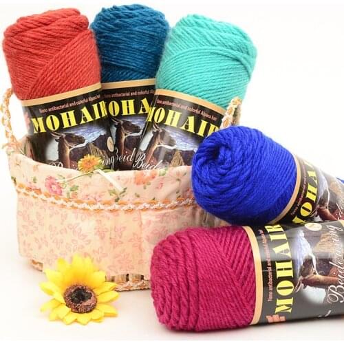 100g /ball Mohair Wool Crochet Yarn For Hand Knitting Soft Sweater Hat Scarf Cashmere Thread Laine A Tricoter Visan