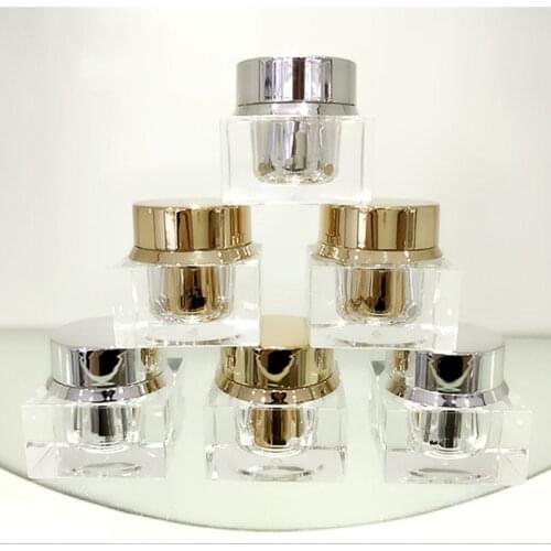 100pcs 5g Empty Jar Pot Eyeshadow Makeup Face Cream Container Bottle Acrylic for Creams Skin Care Products makeup tool