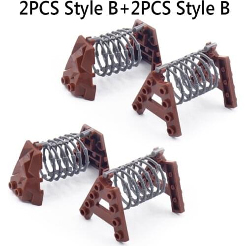 2/4 PCS Defend Wire Netting Army Soldier Figures DIY Parts Compatible Military Base Building Blocks Bricks Set Toys