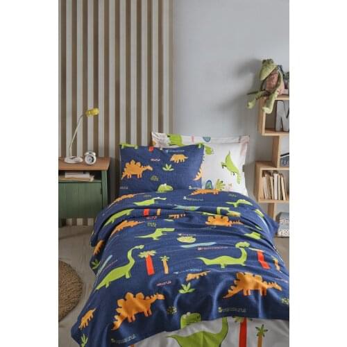 2021 PIQUE Set Turkish Cotton With Pillowcase Bedspread Sets Bed Linen Sheet Modern For Summer Full Size Duvet Cover Dino