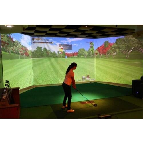 300*200CM Golf Ball Training Simulator Impact Display Projection Screen Indoor White Cloth Material Golf Exercise Golf Targe