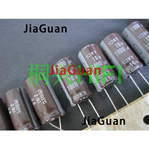50pcs NEW CHEMI-CON 1000uf/16v NIPPON KY 16V1000UF 10x20MM electrolytic Capacitor 1000UF 16V NCC ky 16v 1000uf
