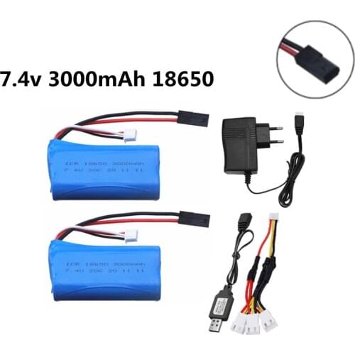 7.4V 3000mah lipo Battery 18650 for MJX T40 T40C F39 F49 T39 BG1518 BG1513 BG1515 BG1507 BG1506 1/12 RC truck Car Boat gun toy