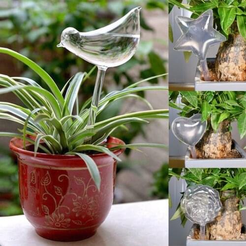 1Pc Automatic Flower Watering Device Series Plant Waterer Self Watering Hand Blown Clear Dripper
