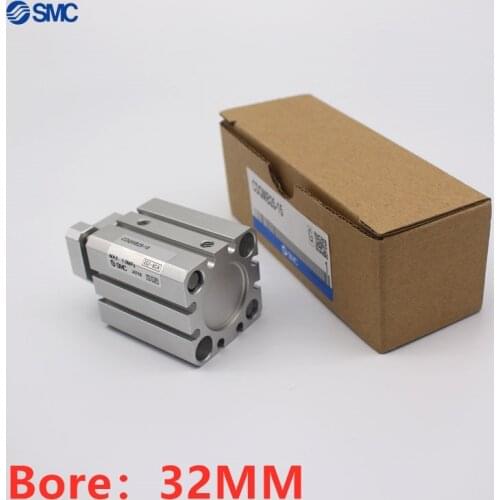 CDQMB CQMB CQMB32 CDQMB32 Stroke 5-50 75 100 mm SMC Double Acting Guide Rod Conpact Pneumatic Cylinder Built-in Magnet