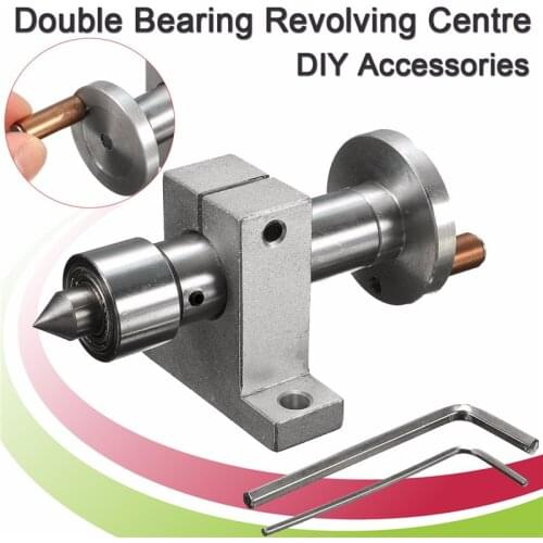 Bearing Live Center Revolving Centre Silver Adjustable Double DIY Accessories With Rocker For Woodworking Lathe Mini Lathe
