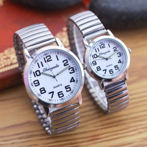 2021 New Top Brand Men Women Couple Lovers Flexible Elastic Strap Quartz Watches Simple Stainless Steel Electronic Wristwatches