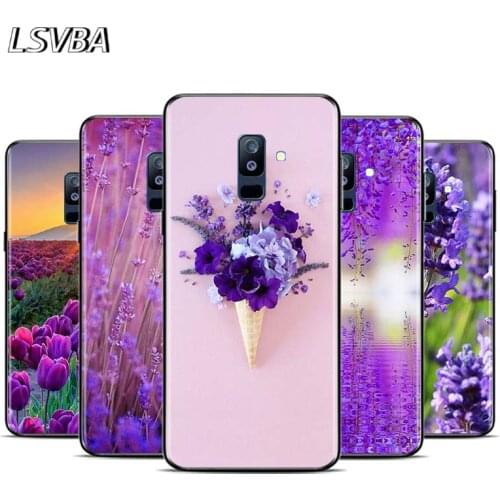 Lavender Purple flowers For Samsung Galaxy A9 A8S A8 A7 A6S A6 A5 A3 A750 Plus 2018 2017 2016 Star Phone Case