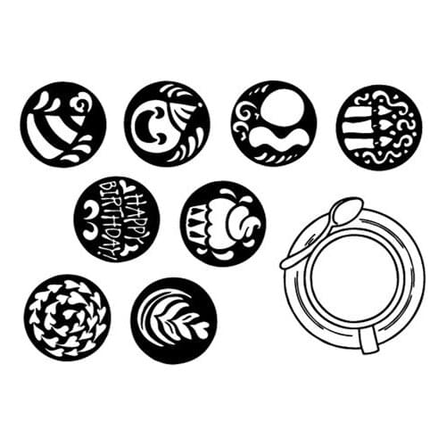 Birthday coffee stamp Clear Stamp for Scrapbooking Transparent Silicone Rubber DIY Photo Album Decor 1267