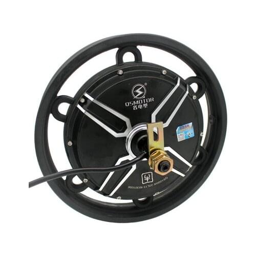 12 inch 48V1000W 630rpm electric wheel hub motor, disc brake, black hollow type, 60km/h, suitable for 16*2.5/3.0, 90/90-12 tires