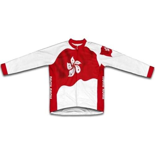 Hong Kong Flag Winter Thermal Cycling Jersey Cycling Clothing Ropa Ciclismo