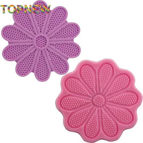 Circle Round flowers Lace Strip Cake Decorating Cookies Pastry Fondant Sugarcraft Mould 2167