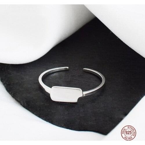 LKO 2021 New Style 925 Sterling Silver Irregular Adjustable Ring For Woman Party Fine Fashion Jewelry Accessories Gifts