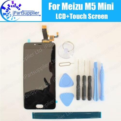 Meizu M5 Mini LCD Display+Touch Screen 100% Original LCD Digitizer Glass Panel Replacement For Meizu M5 Mini+tools+adhesive