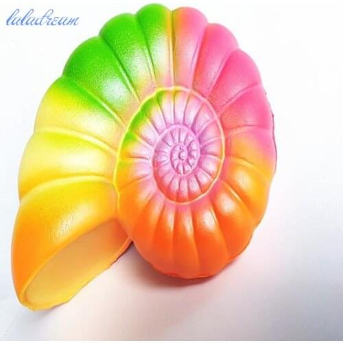 Squishy Rainbow Beach Conch Snail Shell Soft Slow Rising Pendant Phone Straps Stretchy Squeeze Scented Cake Kid Toys