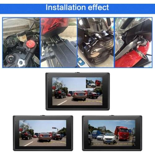 New 3" LCD HD Motorcycle Car Action Dual Camera Video Recorder Dash Cam UK
