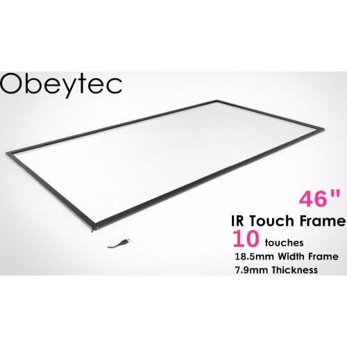 Obeytec 46-inch Infrared Touch Screen Frame, 10 Touch points, Driver free for Windows/ Adnroid/ Linux, Frame Only