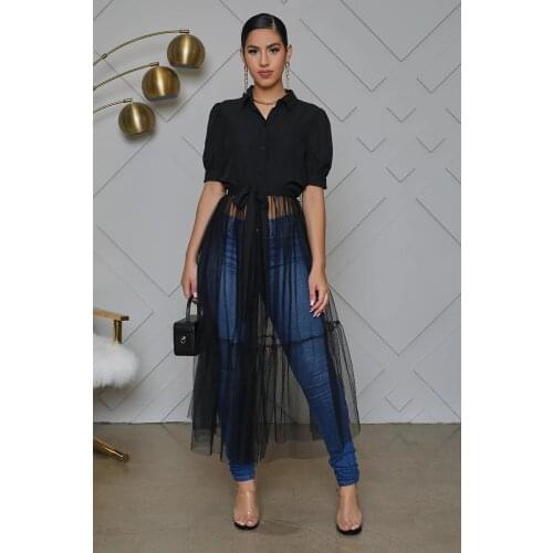 Fashion Shirt Style Button Gauze Dress Ladies Long Street Solid Color Dress Casual Home Commuting Dress Female Wholesale