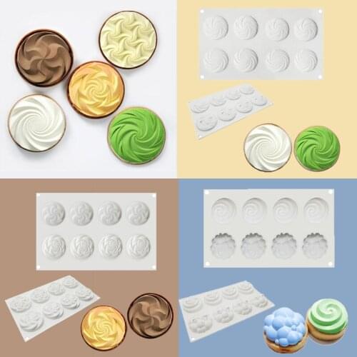 DIY Spiral Tower Cake Baking Mould Silicone Soap Mold Fondant Molds Chocolate Supplies Baking Pan Tray Molds Candy Making Tool