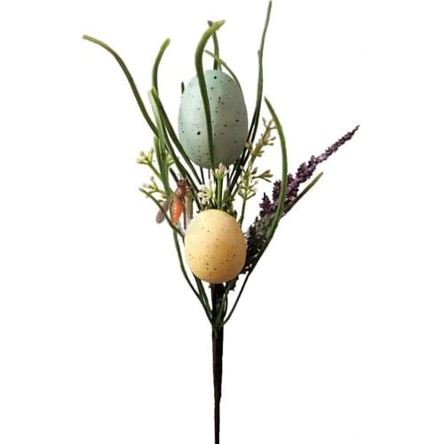 Ornaments Easter Party Artificial Flowers Tree Decor Spring Diy 13.8inch Table Home Photo Props Natural Paint Set Egg Bouquet