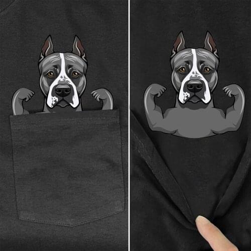 CLOOCL Funny T-Shirt Fashion Brand Summer Pocket Bulldog Dog Printed Shirt Mens for Women Shirts Hip Hop Tops Funny Cotton Tees