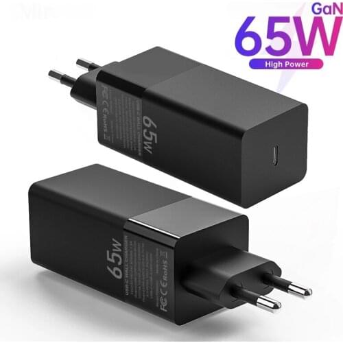 65W GaN USB C PD Charger Quick Charge EU US Plug For iPhone 12 Pro Max Huawei Macbook Pro Laptop Type C PD Fast Charging 4.0 3.0