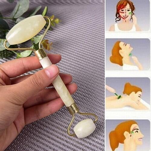 1PCS Natural Facial Beauty Massage Tool Jade Roller Face Thin massager Relaxation Tool Drop ship face massager jade roller