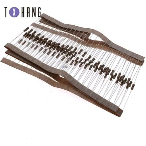 100PCS accuracy Carbon film Resistors RoSH R-MF (47 Ohm to 510K) 1/4W 0.25W 5
