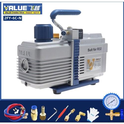 2FY-6C-N Electric Two-Stage Rotary Vane Vacuum Pump Aluminum Alloy Refrigeration Maintenance Automotive Industry Vacuum Pump